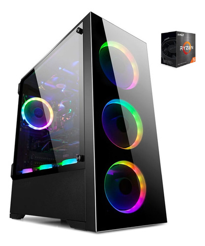 Equipo Pc Gamer Ryzen 5 5600 16gb 240gb Ssd Rx6600 8gb Wifi