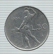 Italia 50 Liras 1956