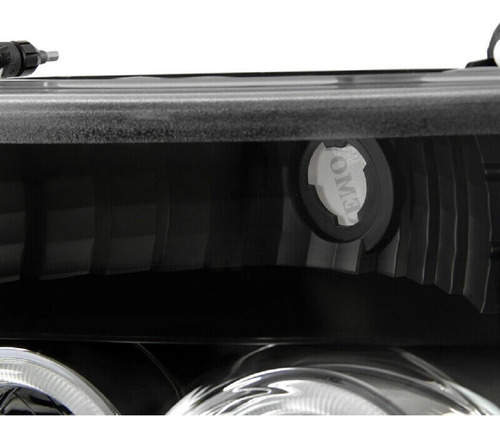 F150 F250 F350 1992 - 1998 Juego Faros Con Ojo De Angel Negr