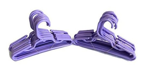 Set De Muñecas De 24 Perchas De Plastico Lavender Adapta 18