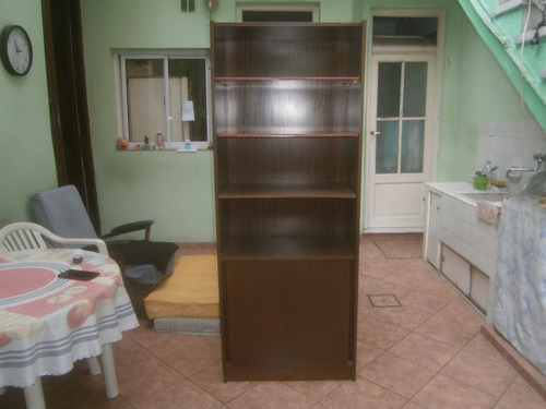 Biblioteca Con 1 Puerta 70 Largo X 40 Ancho X 1,81 Alto. Marrón Oscuro (Usado)