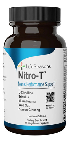 Lifeseasons Nitro-t Soporte Para Hombres 15 Cápsulas Sabor Sin Sabor