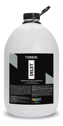 Produto Para Limpar Pneu Plástico Borracha Delet 5l Vonixx