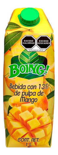Bebida Boing 1 Litro Sabor Mango - 12 Piezas