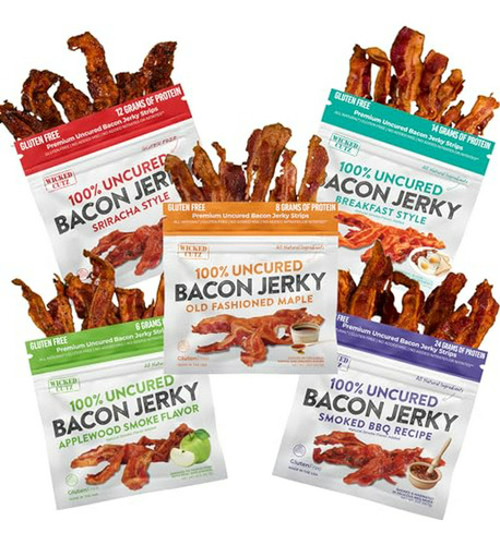 Cesta Regalo: Bacon Jerky Carnívoro - 24g Proteína - 5 Bolsa