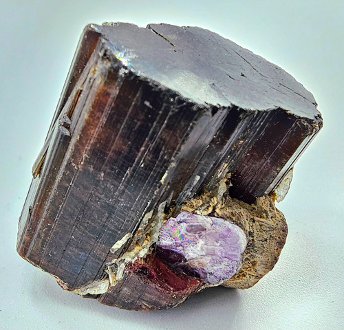 Turmalina Vinho Com Lapidolita Pedra Bruta Mineral N4306 (Usado)
