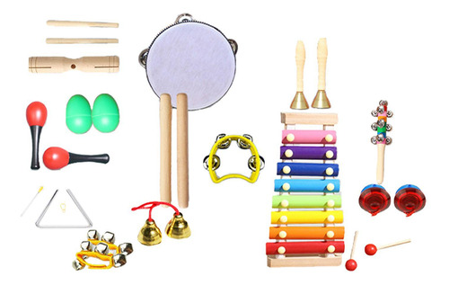 Juego De 20 Instrumentos Musicales Para Niños, Instrumentos