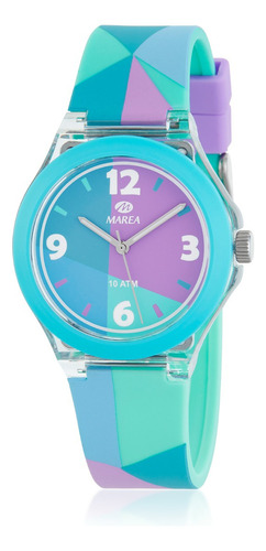 Marea Watch B3535509 Color De La Correa Turquesa, Lila Y Azul Color Del Bisel Turquesa Color Del Fondo Turquesa, Lila Y Azul