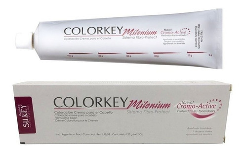 Silkey Colorkey Milenium Coloración Crema Profesional 120 G Tono 4.1 castaño mediano ceniza