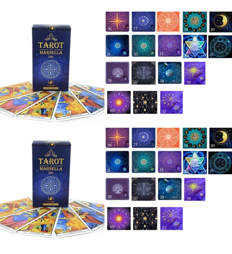 Cartas Tarot Marsella + Paño Tirada 70cm.x70cm.c/bolsa