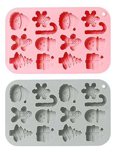 Molde Navideño De Silicona Flexible Para Chocolate, 2 Unidad
