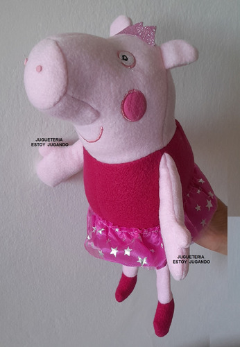 Peppa. Peluche Grande 39 Cm Muñeco Muy Bueno Re Vistoso Sale Rosa
