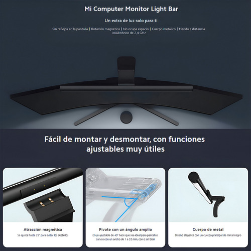 Xiaomi Mi Computer Monitor Light Bar Lámpara Led Lectura