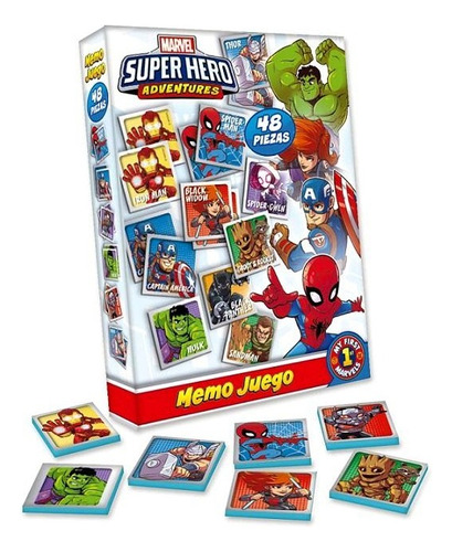 Super Hero Adventures Marvel Memo Juego 48 Piezas Spiderman