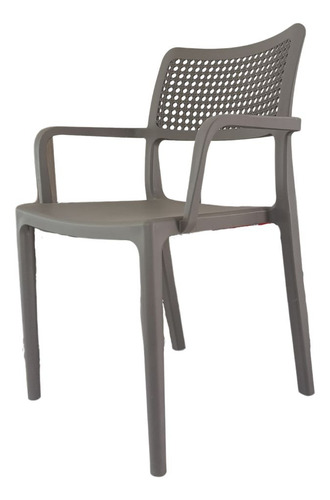 Silla De Comedor Sicilia Flia Hdc Group X4 Unidades Estructura De La Silla Gris Oscuro Diseño De La Tela Polipropileno