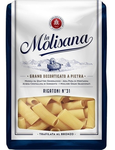 Pasta Italiana La Molisana Rigatoni 500g Italia - Pack X 6