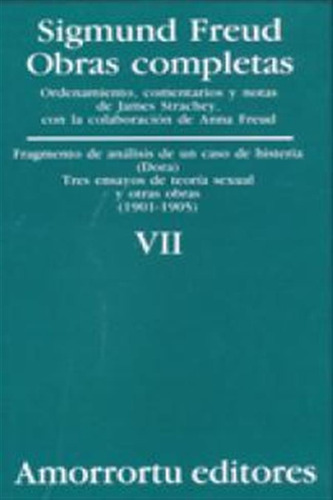 Obras Completas Freud Vii Fragmento De Analisis De Un Caso -