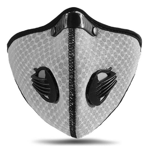 Mascara Tapaboca Moto Deportes Spandex Neopreno Gris Filtro Diseño De La Tela Free