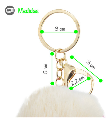 Llaveros Pompon Peluche 9cm X 12 Unidades - Varios Colores.