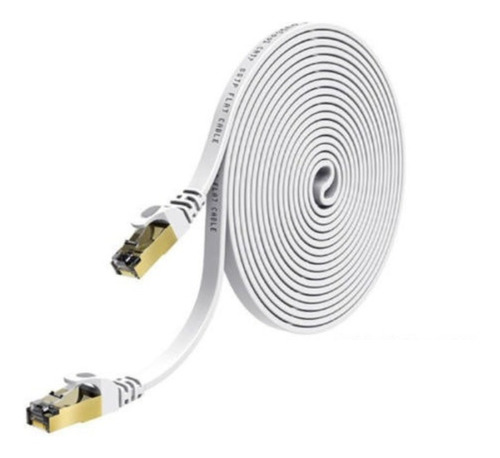 Imagen 5 de 6 de Cable De Red Ethernet Internet 10 Metros Rj45 Cat 7 Plano
