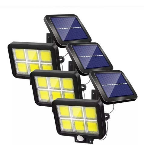 Pack X3 Foco Led Exterior Foco Solar Luz Con Sensor 60w