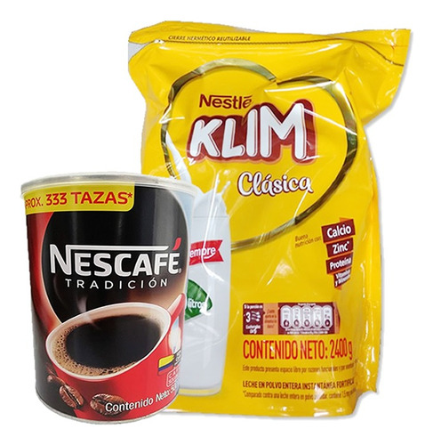 Combo Nescafe Trad. Y Leche En Polvo Klim Clasic