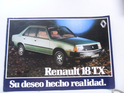 Folleto Renault 18 Tx Folleto 1984 No Manual Insignia Auto