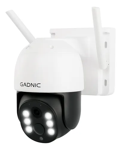 Cámara De Seguridad Gadnic Cmsol42 Con Resolución 3MP Color Blanco Visión Nocturna Con Panel Solar