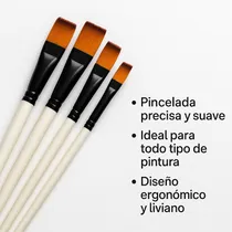 Comprar Set Pinceles 12 Arte Pintura Óleo Acuarela Acrilico