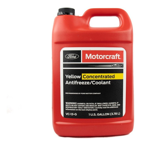 Refrigerante Coolant Vc13g Ford Motorcraft Amarillo 3,78 Lt