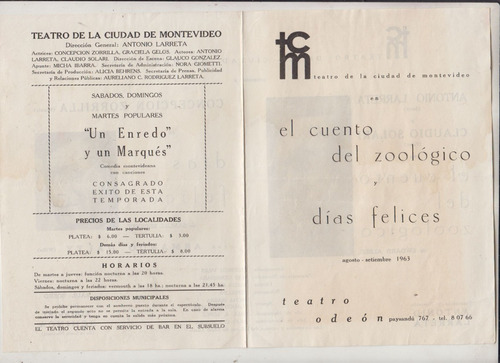 1963 China Zorrilla Programa Teatro Ciudad De Montevideo (3)