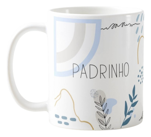 Caneca Padrinhos Personalizada 325ml Batismo Casamento Cor Branco Padrinho