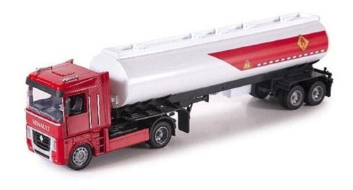 1/32 Trailer Reanult Magnum Pipa Gas Newray Color Rojo