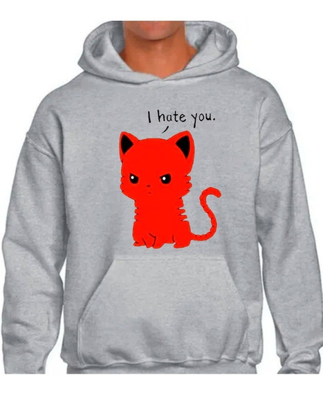 Poleron Estampado Con Diseño Gatito Cute Poleron Estampado Con Diseño Gatito Cute