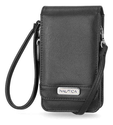 ~? Nautica Catalina Cuero Vegano Rfid Crossbody Mujer Celula