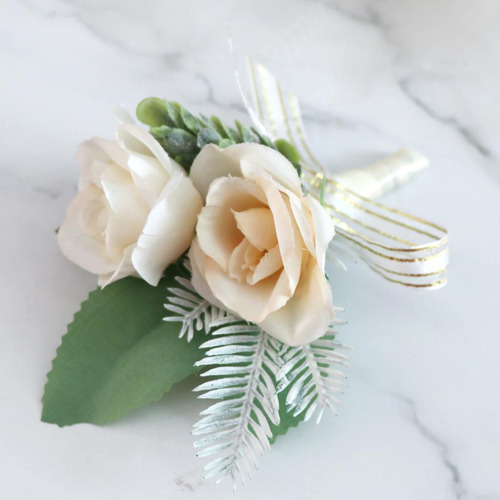 Decoración Novia Ramillete Ojal Rosa Flor Favor