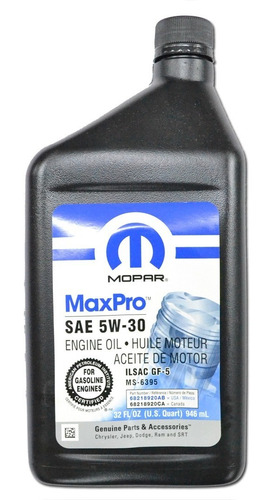 Aceite Mopar Max Pro 5w30