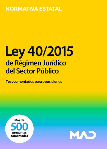 Libro Ley 40/2015 1 Octubre Regimen Juridico Del Sector -...