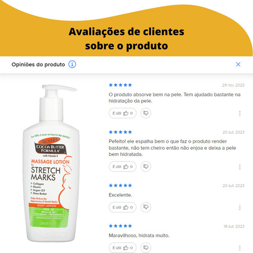 Kit 02palmer's Cocoa Butter Creme Antiestrias Para Gestante Fragrância Sem Fragrância