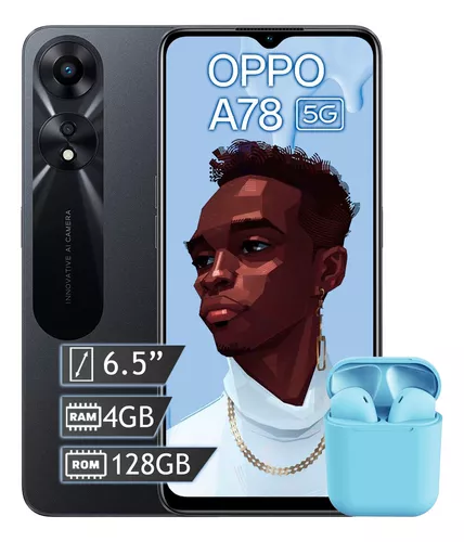 Celular Oppo A78 5g Dual Sim 128gb 4gb Ram + Kit Color Negro
