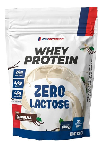 Whey Protein Baunilha Zero Lactose 900g Newnutrition