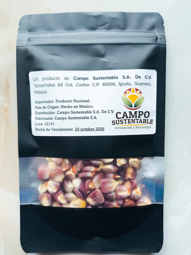 Semilla Maiz Rosa Nativo Criollo Para Siembra 100 Semillas