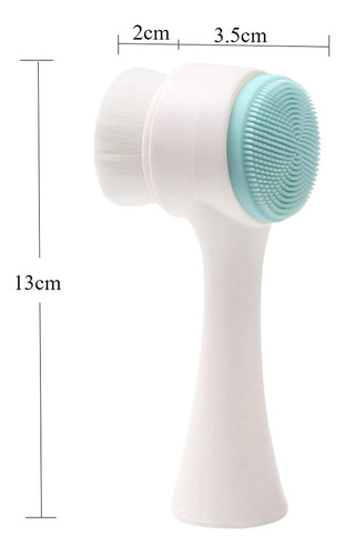 Esponja De Massagem Escova De Limpeza Facial 2 Em 1 Com Cerd