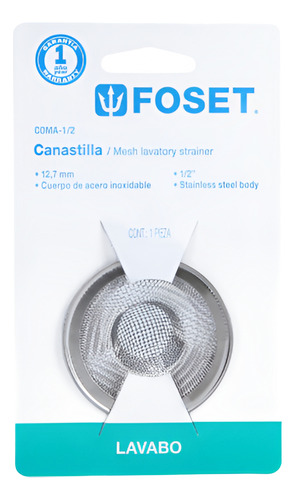 Canastilla Malla 1/2 Inox Para Lavabo