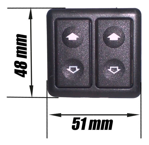 Imagem 2 de 10 de Botão Do Vidro Eletrico P/adaptação Modelo Bmw Par