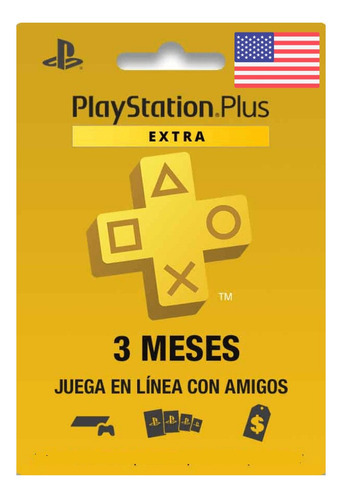 Tarjeta Psn Playstation Plus Extra 3 Meses Region Usa