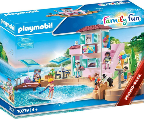 Figuras Playmobil Family Fun Heladería En El Puerto 108 Pzas