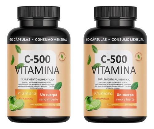 Vitamina C 500 Mg Kumara Pack X2