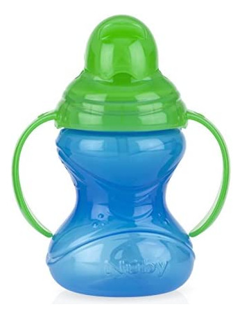 Taza Nuby Flip N Sip Clik-it Sin Derrames 360° Con Pajita