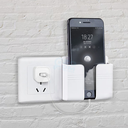 Suporte Porta Celular Adesivo Perto Da Tomada Para Carregar